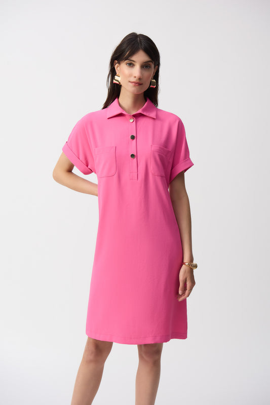 Joseph Ribkoff Textured Woven Straight Shirt Dress 251272