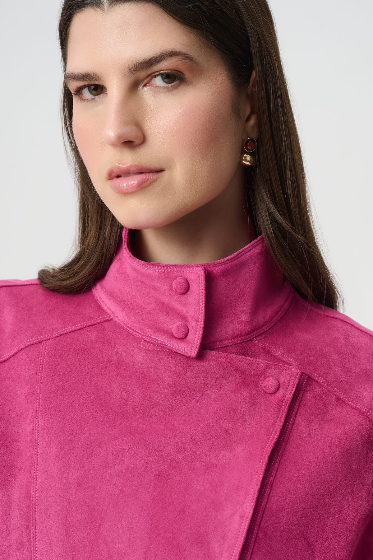Joseph Ribkoff Pink Suedette-Look Jacket – Style 264970