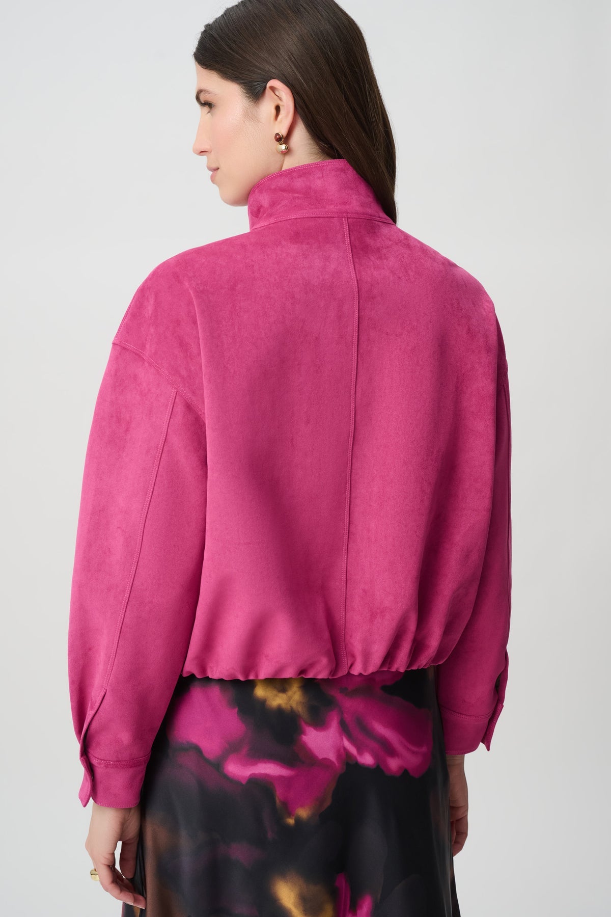 Joseph Ribkoff Pink Suedette-Look Jacket – Style 264970
