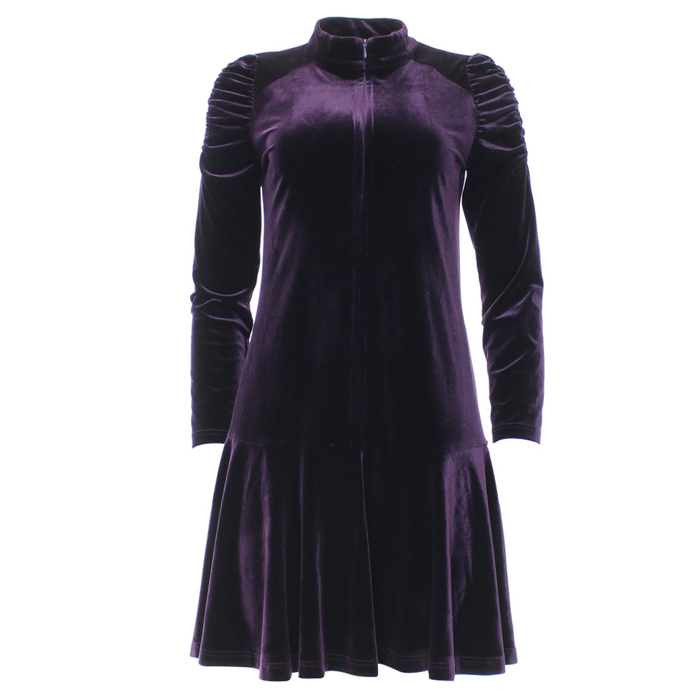 Purple velvet Olympia dress