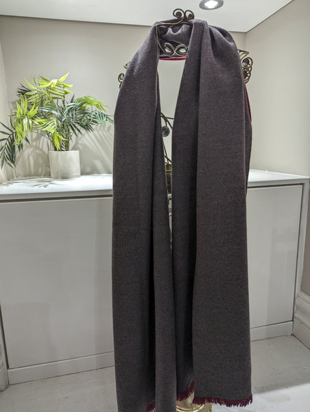 Milly mulberry/grey scarf