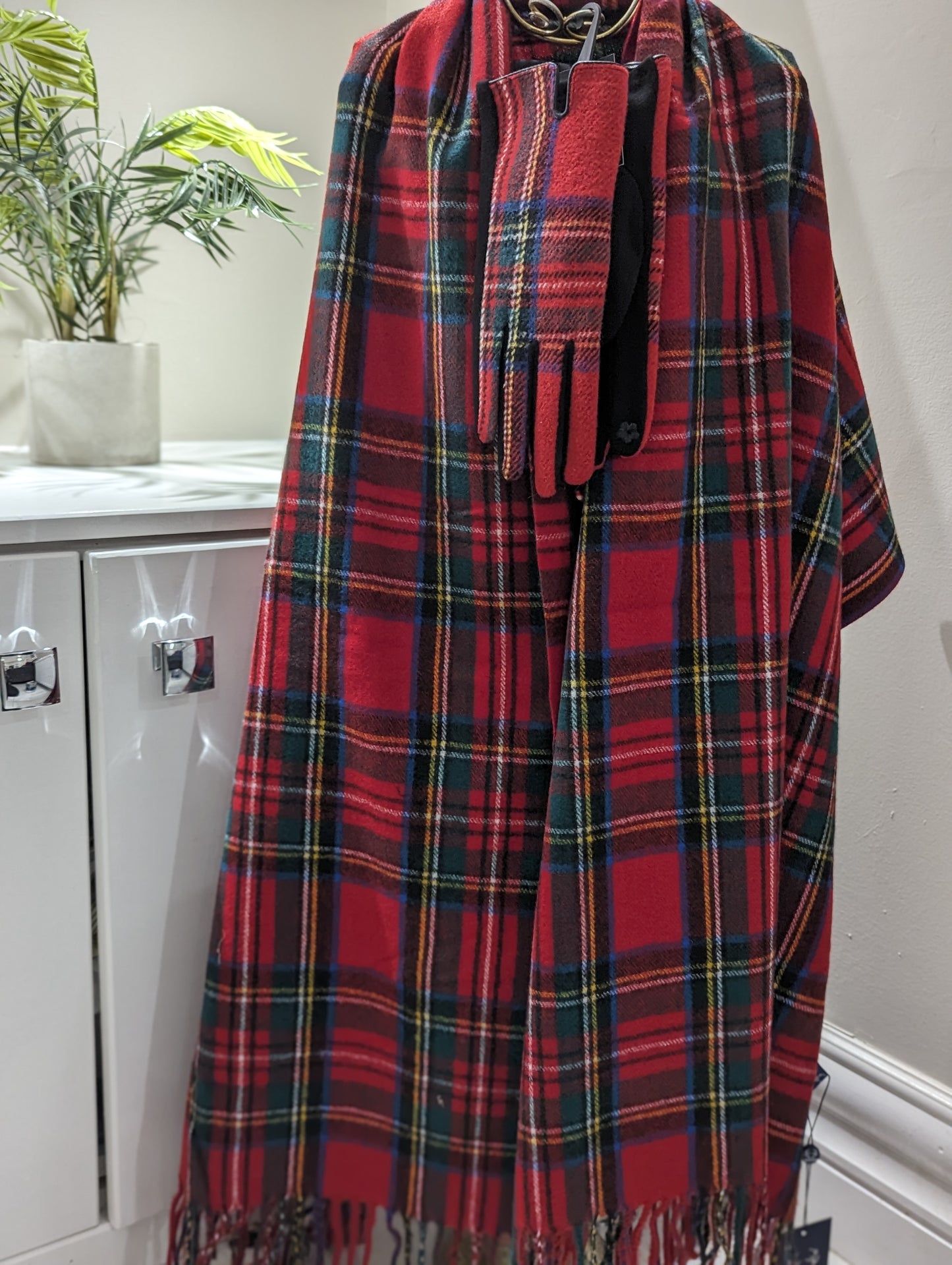 Sally large tartan scarf