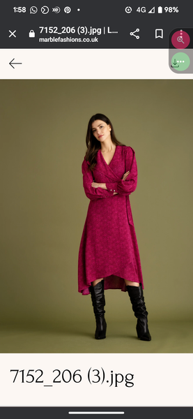 Marble fushia wrap dress