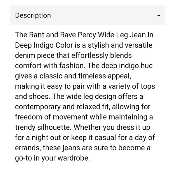 Percy wide leg jean