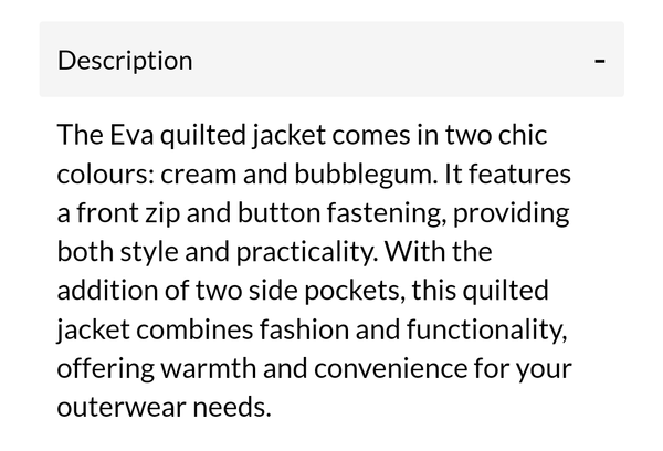 Eva bubblegum jacket