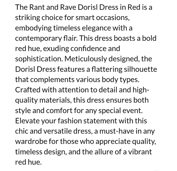 Doris red dress