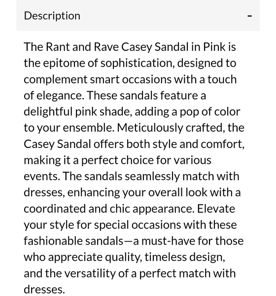 Casey pink sandals
