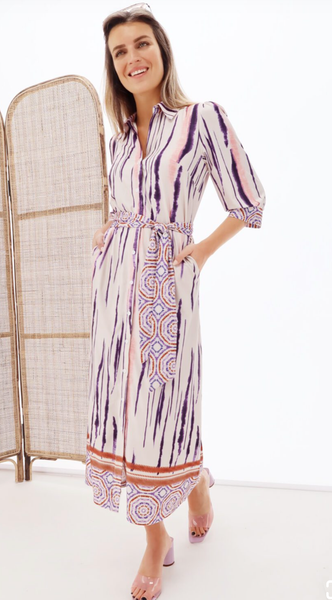 K design lilac print dress
