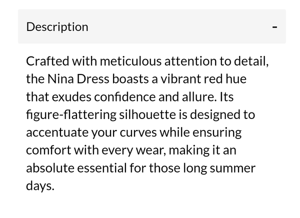 Nina red dress