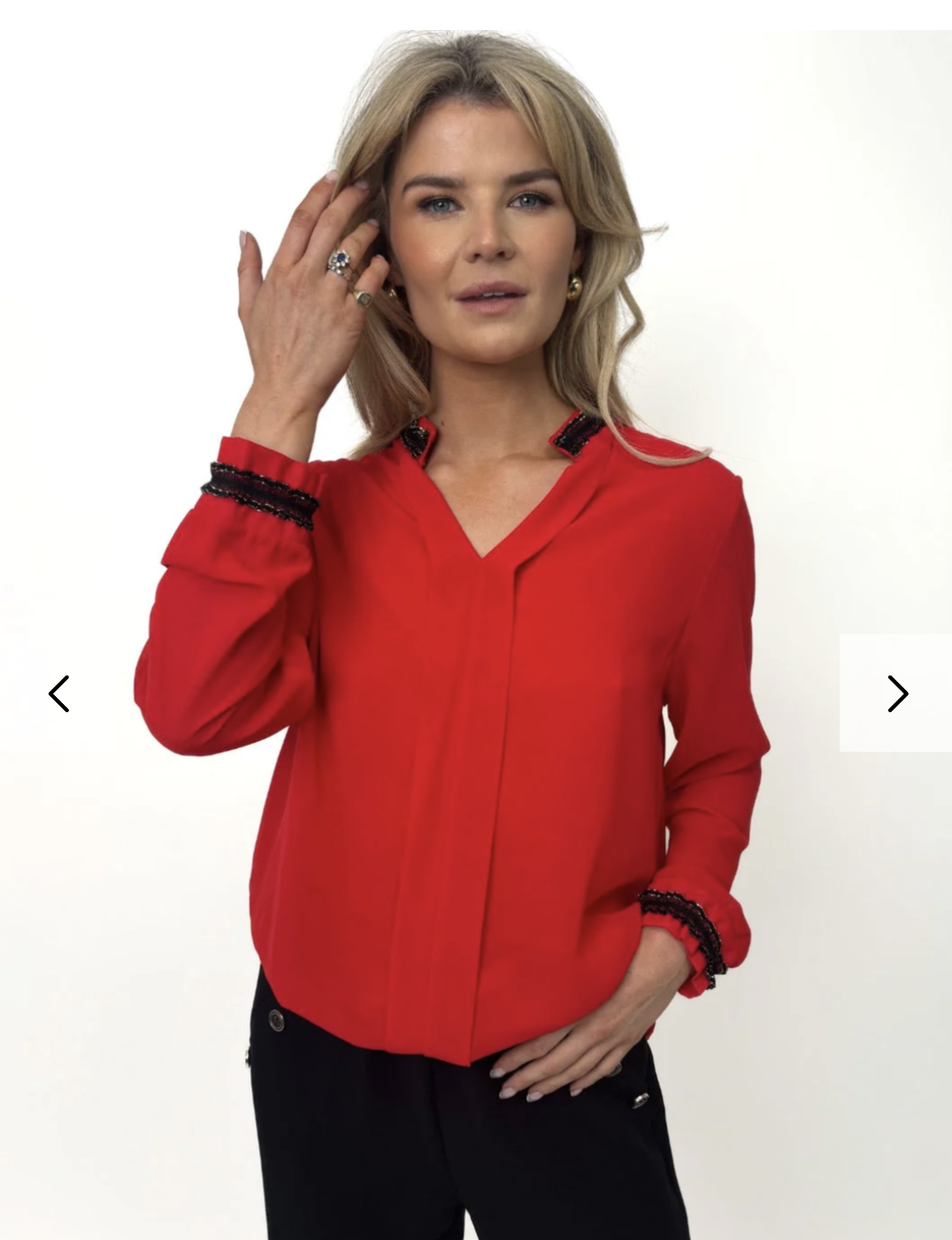 Red kira blouse