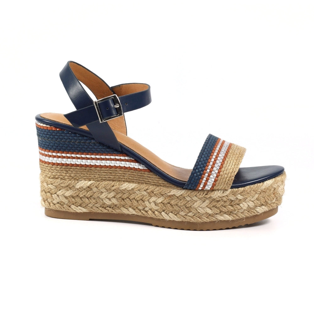 Alicante navy wedge