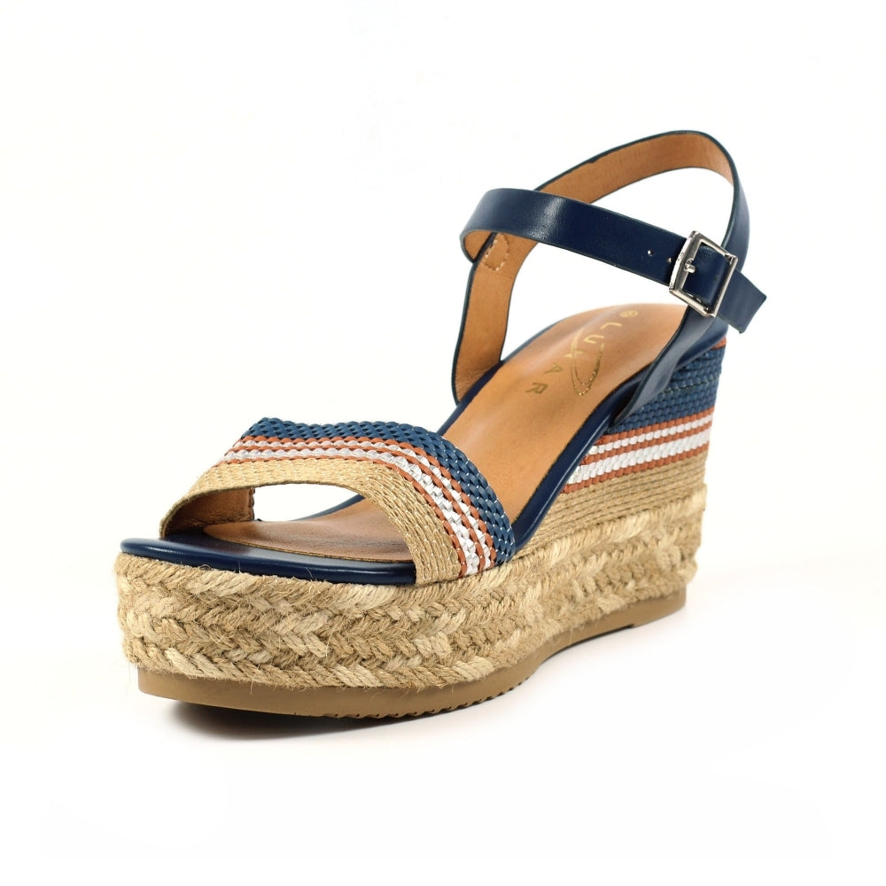 Alicante navy wedge