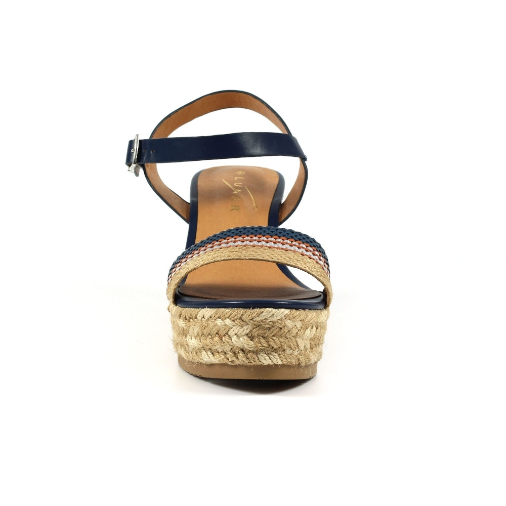 Alicante navy wedge