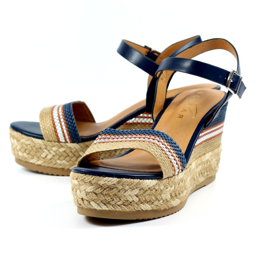 Alicante navy wedge