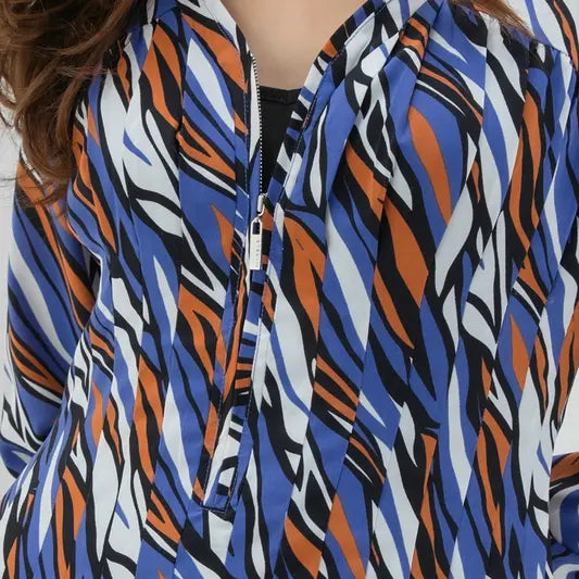 Marble 7690 cobalt blue blouse