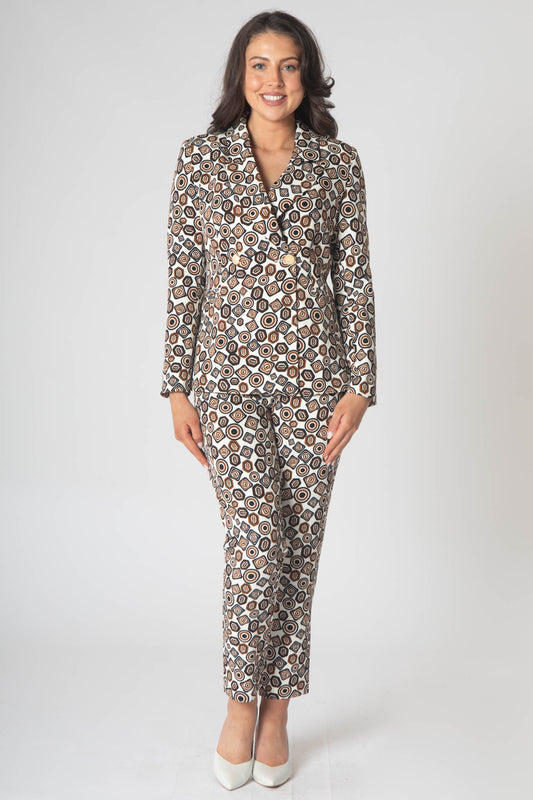 Monroe printed trouser suit