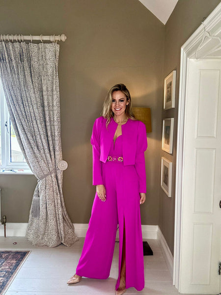 Mollie pink jumpsuit and jacket