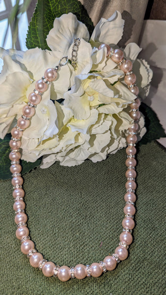 Blush pink 3 piece pearl set