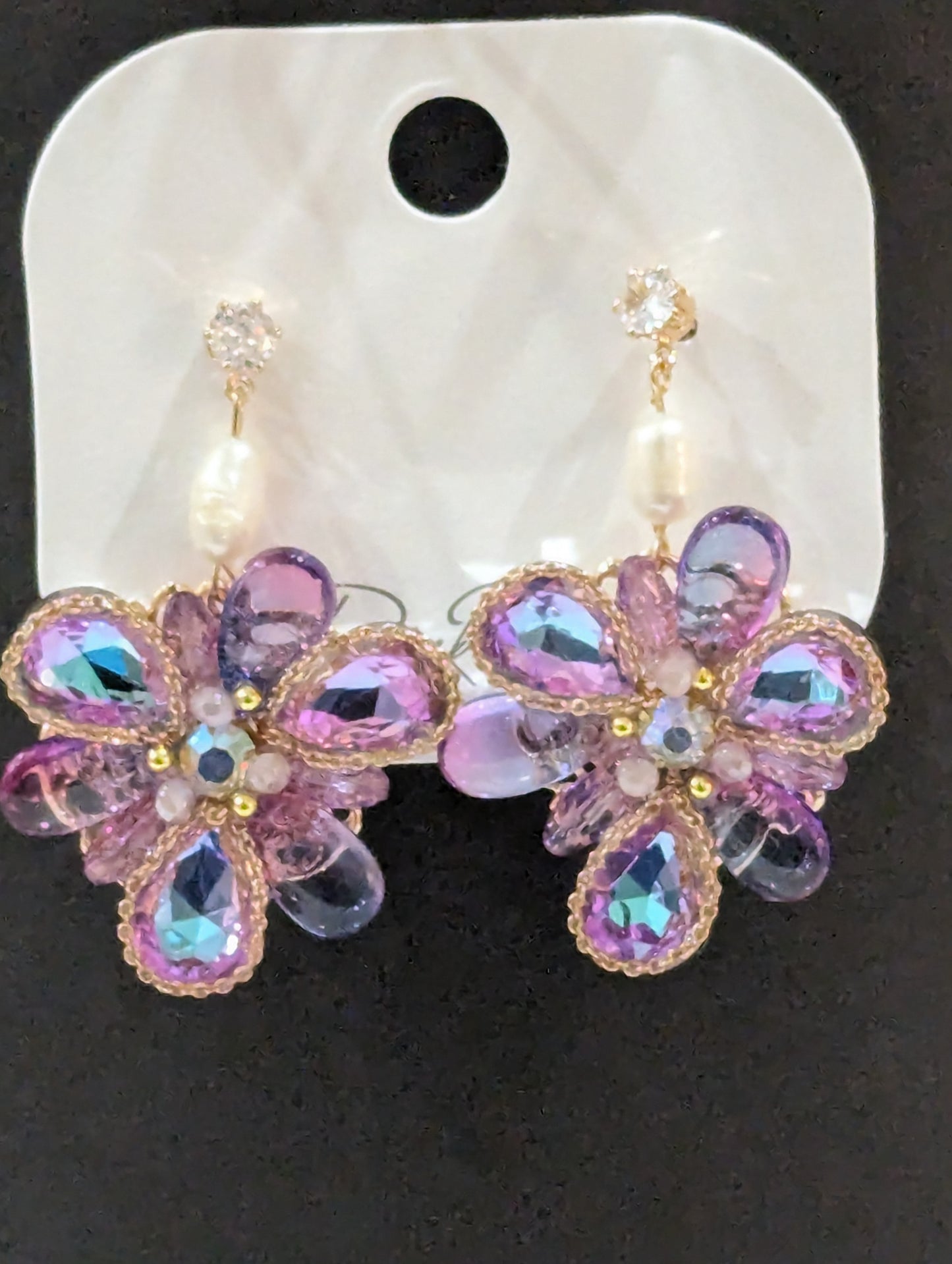 Lilac/blue earrings