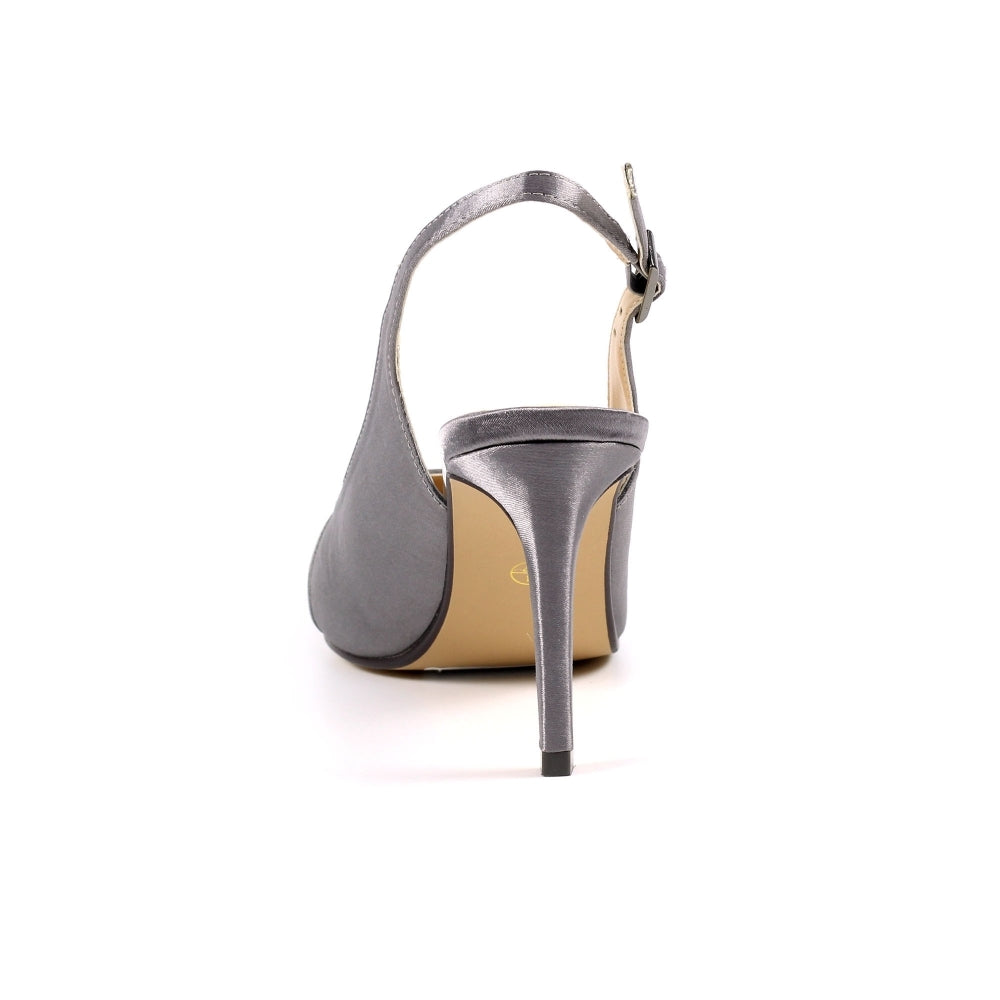 Rowena dark grey slingback Court shoe.