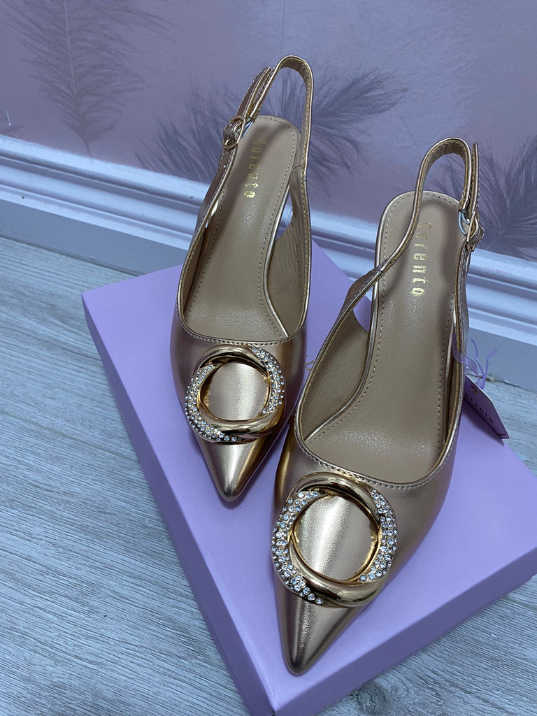 Rose shop gold slingbacks