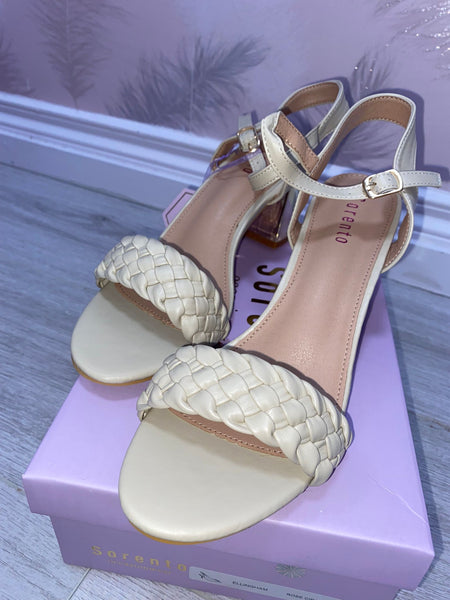 Sorento nude block heel