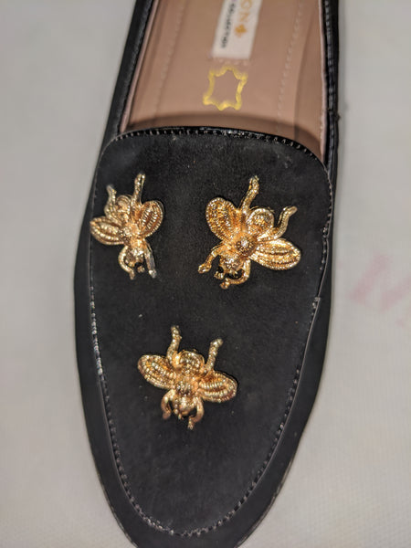 Amy black bee shoes