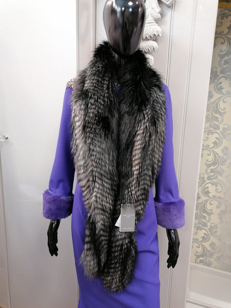 Black vixen faux fur scarf
