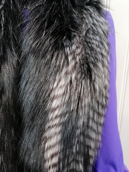 Black vixen faux fur scarf