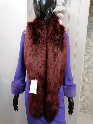 Burgundy slim vixen scarf