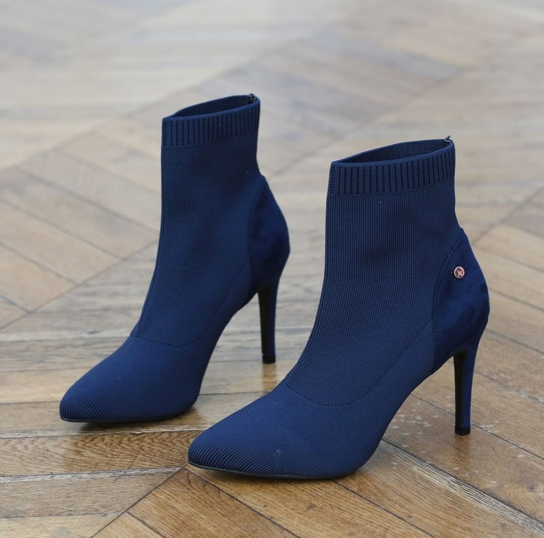 ROXANNE Navy sock boot loop