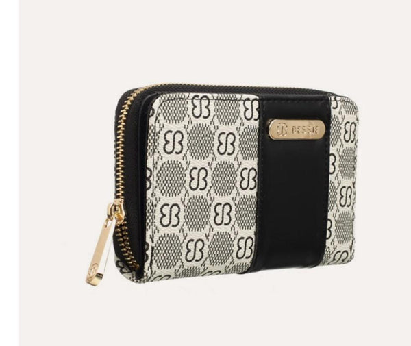white/black purse