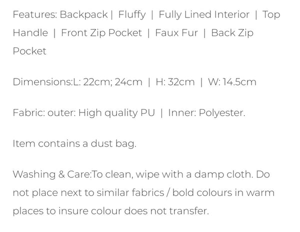 fluffy bagpack