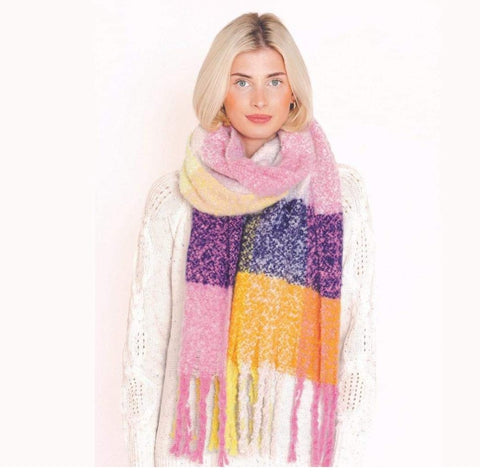 Milly check print scarf