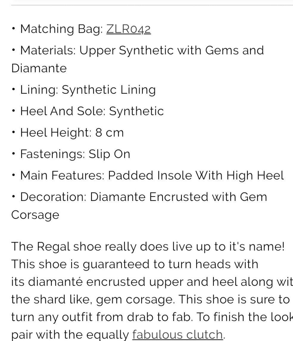 Regal black shoe