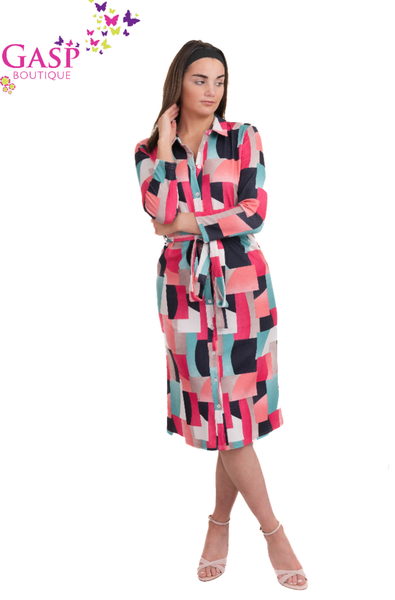 Anonymous coral/mint dress