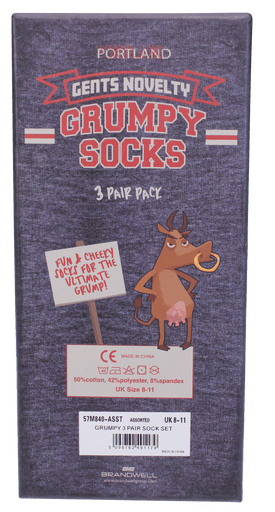 Mr grumpy 3 pack socks